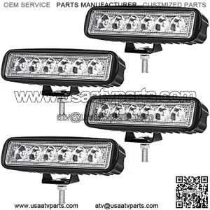 LED Light Bar 4Pcs 6Inch 18W Spot Led Work Light Bulb LED Light Pod Driving Light Fog Light Offroad Light Waterproof ATV SUV Pickup Trucks Boat 12V 24V