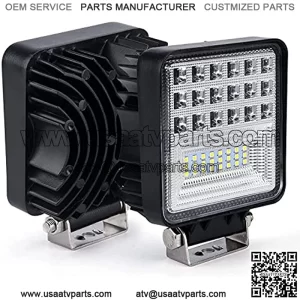 12v Led Flood Tractor Work Reserve Lights, 2Pcs Backup Driving Lights for Tow Trucks, Tractor, Trailer Cargo, Skid Steer, Forklift, Kayak