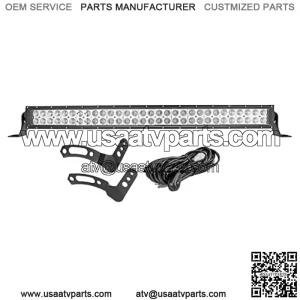 32" 180W Curved LED Light Bar w/Wiring Kit & Below Roof Mounting Brackets Fit 2013-2023 Polaris RZR 800 900 1000 Models