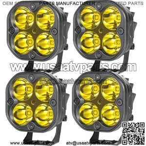 For Can Am Maverick X3 & Max 2017-23 3inch Amber LED Fog Reverse Lamps Cube Pods