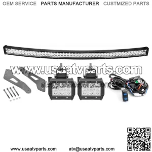 For Can-am Maverick X3 Max 50" LED Light Bar Roof Bracket Wire+3" Light Pods