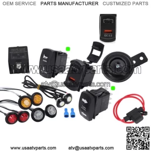 USB Turn Signal Street Legal Blinker Kit For Polaris Ranger 500 570 900 1000 xp