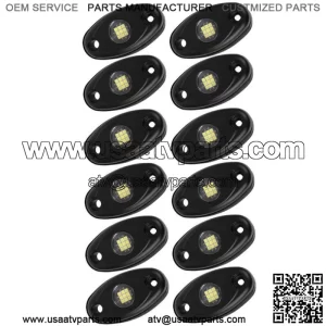 For Can am Maverick X3 Max 12 Pods White LED Rock Lights Underbody Light Kit (For: Can-Am Maverick X3 R)