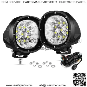 4" Round LED Work Light Pods Driving Fog Lamps For Can-am Maverick X3