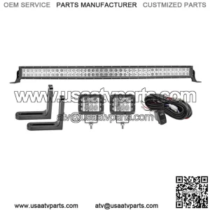 For Can-Am Maverick X3 42" Curved Light Bar Mount Kit Side Shooter Pods
