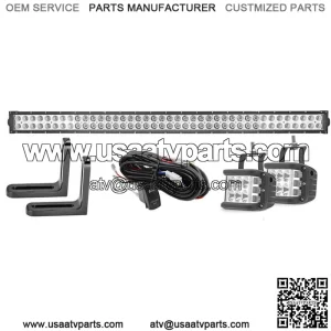 For Can-Am MAVERICK X3 Roof 40" LED Light Bar Mount Kits Side Shooter LED Pods