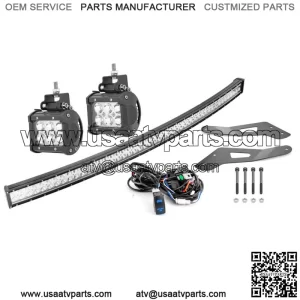 LED Pods+50" LED Light Bar Roof Bracket Wire Kit For Can-am Maverick X3 MAX