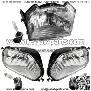 Headlight Complete Set For Polaris 2410614 2410615 2410616 Left Right Middle (For: Polaris Sportsman 570)