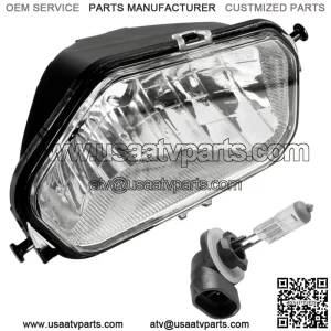 Front Right Headlight w/Bulb for Polaris Ranger 800 Crew 2010 / Mid-Size 2013-14 (For: Polaris Sportsman 570)