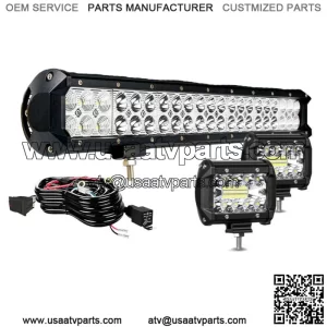 20" LED Work Light Bar Headlights For Kawasaki Teryx Teryx4 Mule 610 4010+Wiring (For: More than one vehicle)