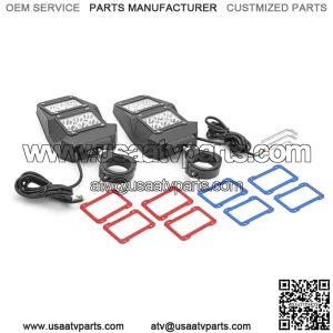 2PCS UTV Side Rear View Mirrors w/ Light for Polaris RZR 900 XP 1000 CAN-AM X3 (Fits: Yamaha Rhino 660)