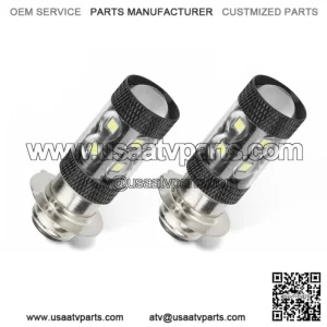 2x 6000K HID White H6M LED Headlight For Yamaha YFZ450R Rhino 700 YFM660