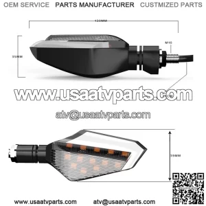 Led light turn signal with white light front 2pcs