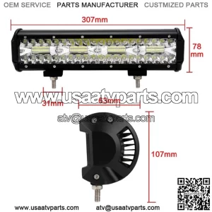 Led bar 12" 240W combo homologation E9