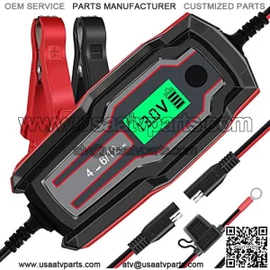 Car Battery r, 6V/12V 4 Amp Battery r Trickle r for Cars, Trucks Motorcycle Lawn Mower Boat Marine RV SUV ATV SLA Wet AGM Gel Cell Lead Acid Lithium Battery