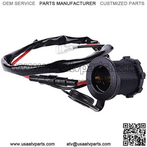 Waterproof Motorcycle Car Cigarette Lighter Female Socket Plug Power Outlet 12V-24V with Cable