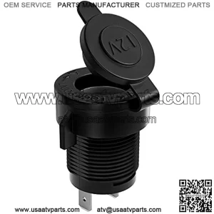 Cigarette Lighter Socket, Waterproof Car Charger Socket Power Marine Grade 12V DC Outlet Adapter For Motorbike Car Scooter
