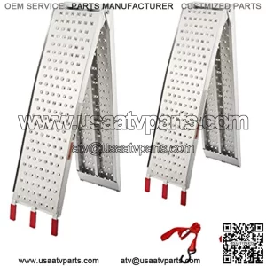 Folding Truck Ramps, gardhom 1500 lbs Aluminum Loading 1Pair for ATV Lawn Mower Trailer Pickup