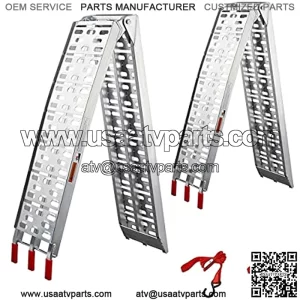 ATV Loading Ramps, gardhom 2 PC 1500 lbs Capacity 7.5' Aluminum Folding for Pickup Trucks Trailers Motorcycles
