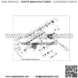 Polaris 2017-2018 Ranger Gearcase Diesel C Rgr 1333727 New OEM