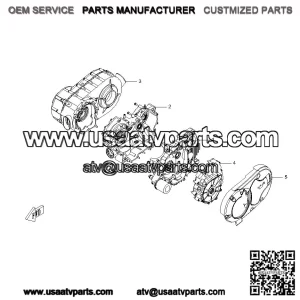 Crankcase CFMOTO 500 X5 0180-011000 CF188-011000