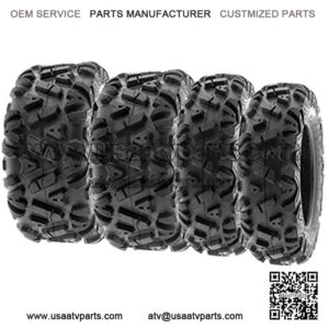 ALL TERRAIN ATV UTV 6 Ply Race Tires 24x8-12 & 24x10-11 Tubeless A033 POWER I, [Set of 4]