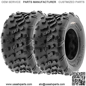 Set of 2 A022 20x10-9 ATV/UTV Off-Road Tires, 6-PR |Knobby Tread