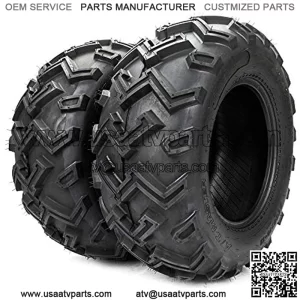 Set of 2 ATVUTV Tubeless Tires LRC 25x10-12 Rear Left Right 6PR Rubber Load Range C bias tire 2510 12 black