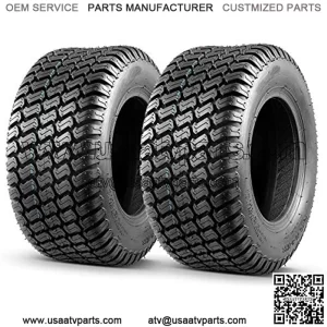 2 Pcs 16x6.50-8 Lawn Mower Tire for Garden Tractors Riding Mowers, 4PR, Tubeless