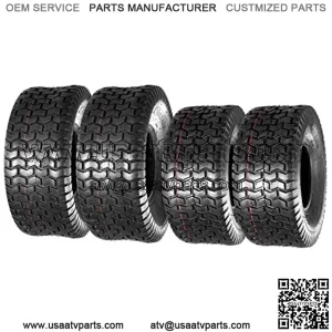 Lawn Mower Turf Tires 15x6-6 Front & 20x8-8 Rear 4PR(2 Front Tires+2 Rear Tires)