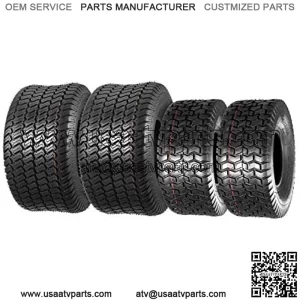 Lawn Mower Tires 15x6-6 20x10-8 4PLY P332+P512(2 Front Tires+2 Rear Tires)