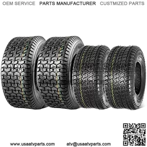 Set of 4 Lawn Mower Turf Tires 13X5.00-6 Front & 16X6.50-8 Rear, 4PR Tubeless