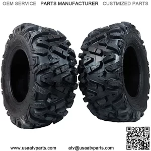 2 New Rear 25x10-12 KT TIRE SET ATV TIRES 6 PLY 25" 25x10x12