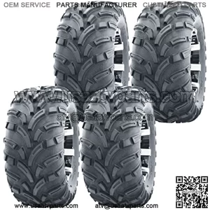 25x10-12 Complete Set Lit Mud ATV Tires fit 05-06 Kubota RTV 900