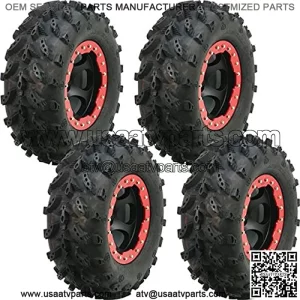 Full set of Swamp Lite 25x8-12 and 25x10-12 ATV Tires (4)
