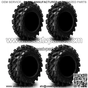 Full set of Swamp Lite 28x9-14 and 28x11-14 ATV Tires (4)
