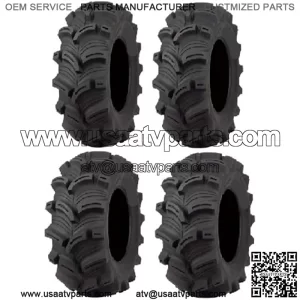Full set of Executioner (6ply) 26x10-12 and 26x12-12 ATV Tires (4)