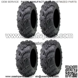 Full set of Zilla 27x9-12 and 27x11-12 ATV Mud Tires (4)
