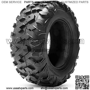 6PLY ATV Tires, 25x10-12 ATV Tires, 6PR All Terrain 25x10x12 Trail Sand ATV UTV Off-Road Tires | 17mm Tread Depth(Pack of 1, Tubeless)