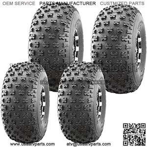 Set 4 Utility ATV tires 22.5x10-8 & 25x12-9 for 05-16 John Deere GATOR TS/TE 4x2