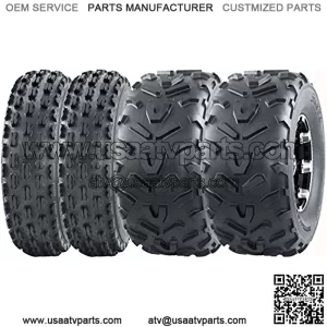 Set of 4 Sport ATV Tires 21x7-10 21x7x10 Front 22x11-10 22x11x10 Rear