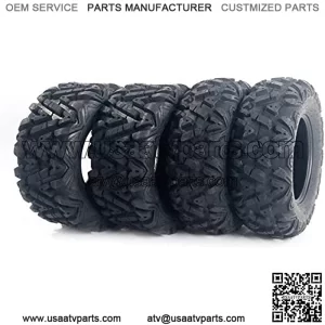 Set of 4 All Terrain ATV UTV Tires 25" 25x8-12 Front & 25x10-12 Rear 6PR Deep Mud Tubeless