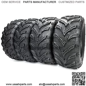 Set of 4 All Terrain ATV UTV Tires 25x8-12 Front & 25x10-12 Rear 6PR Mud