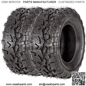 Set of 2 25x10-12 25x10x12 ATV UTV Tires 6 PR Tubeless