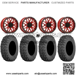 14" Wheels Red 28" Tires CFMoto ZForce 950 UForce 1000
