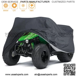 Indeedbuy Waterproof ATV Cover,Large Heavy Duty Black Protects 4 Wheeler From Snow Rain or Sun,102'' x44'' x 48''