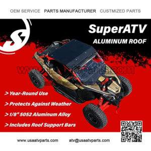 SuperATV Aluminum Roof for Maverick X3 (See Fitment) | Roof Great for Year-Round Use | 1/8" 5052 Aluminum Alloy | X3 Roof Protects Against Weather | Includes New Roof Support Bars!