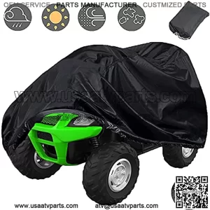 Waterproof ATV Cover, 420D Heavy Duty Kids 4 Wheeler Quad Cover Small Protection for Honda Polaris Yamaha Suzuki Kawasaki Kart (87"x39"x42")