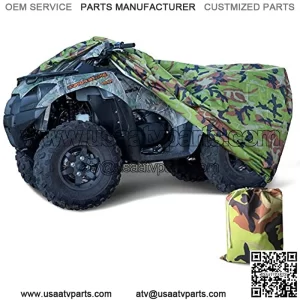 Tokept 190T Black Quad Bike ATV ATC Rain Waterproof Cover XXL 98" (Camouflage, XXL)