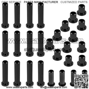 Complete Front & Rear Bushing Kit for 2008-2014 Polaris RZR 800 RZR S & 4 800, 28 Bushings Replace OEM#5436973, 5439874, 5437229 (28Pcs)